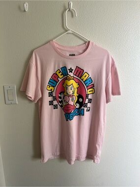 Nintendo Super Mario Pastel Pink Character Graphic Tee